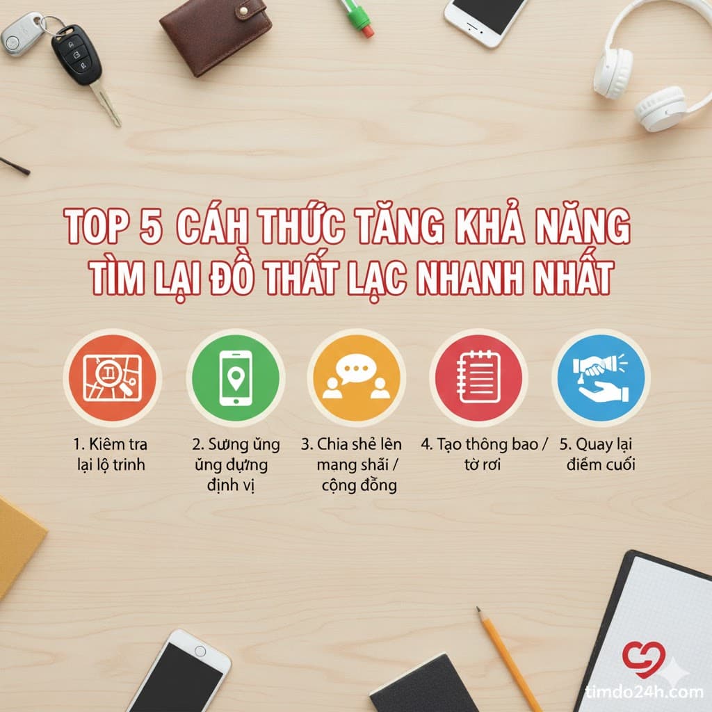 Top 5 mẹo giúp tăng khả năng tìm lại đồ thất lạc nhanh nhất trên timdo24h.com