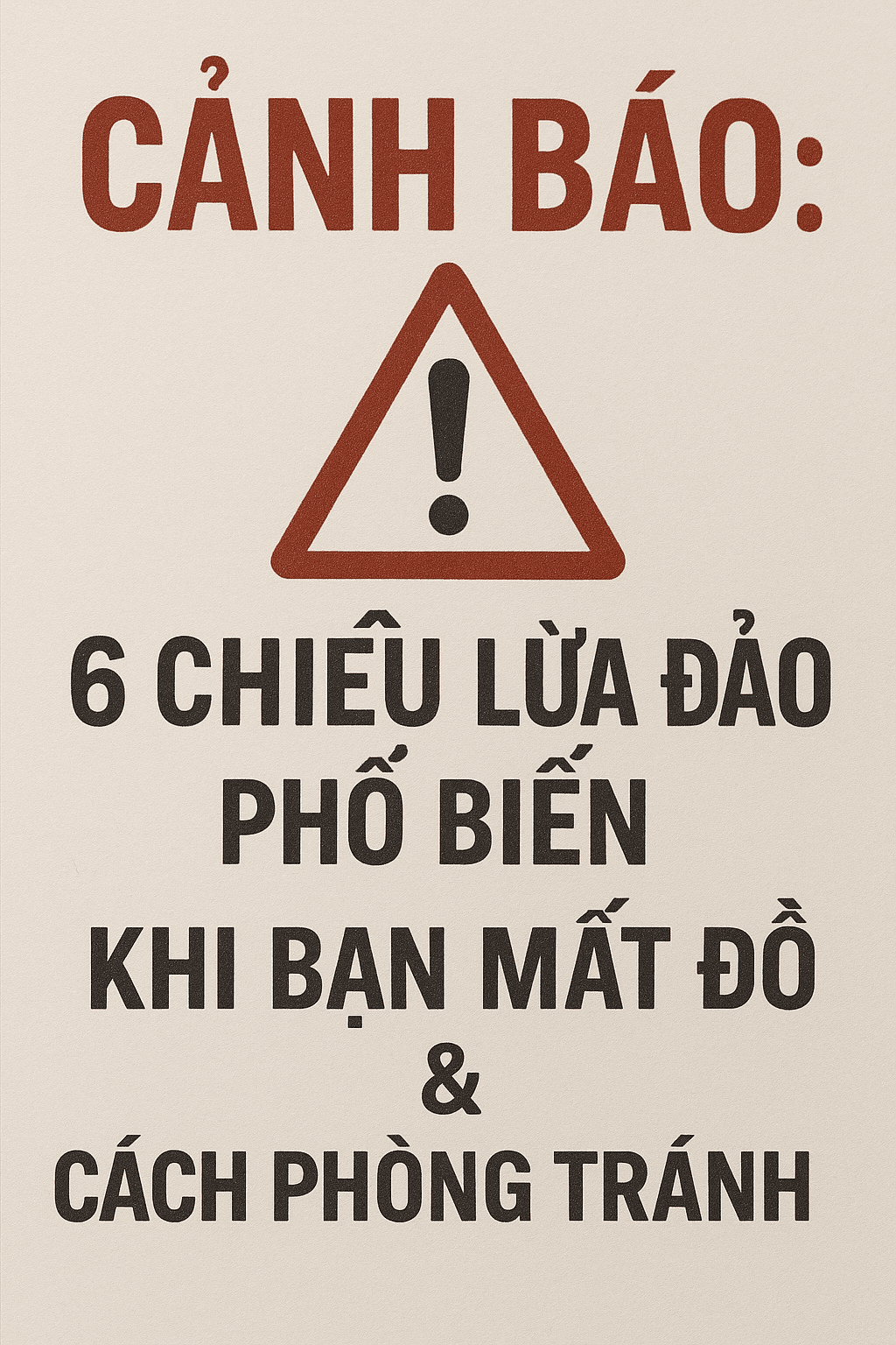 Cảnh Báo: 6 Chiêu Lừa Đảo Phổ Biến Khi Bạn Mất Đồ & Cách Phòng Tránh
