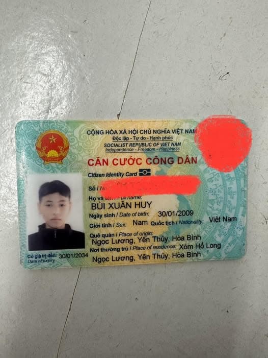 Nhặt được giấy tờ Bùi Xuân Huy