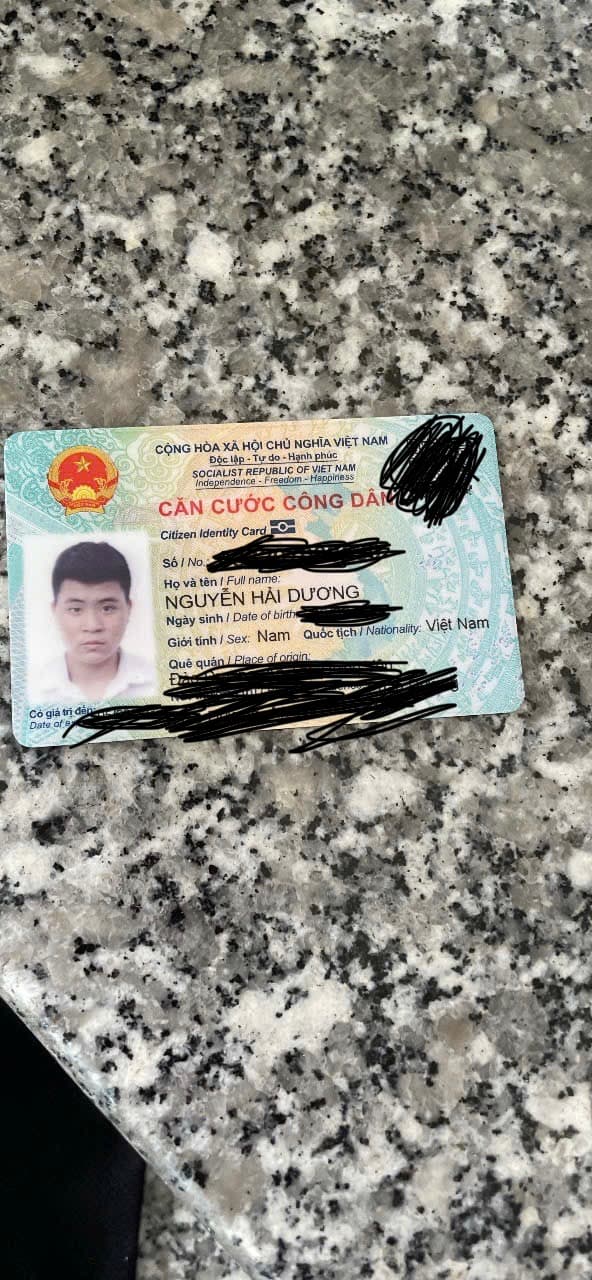 cccd của nguyênz hải dương tại văn giang hưng yên