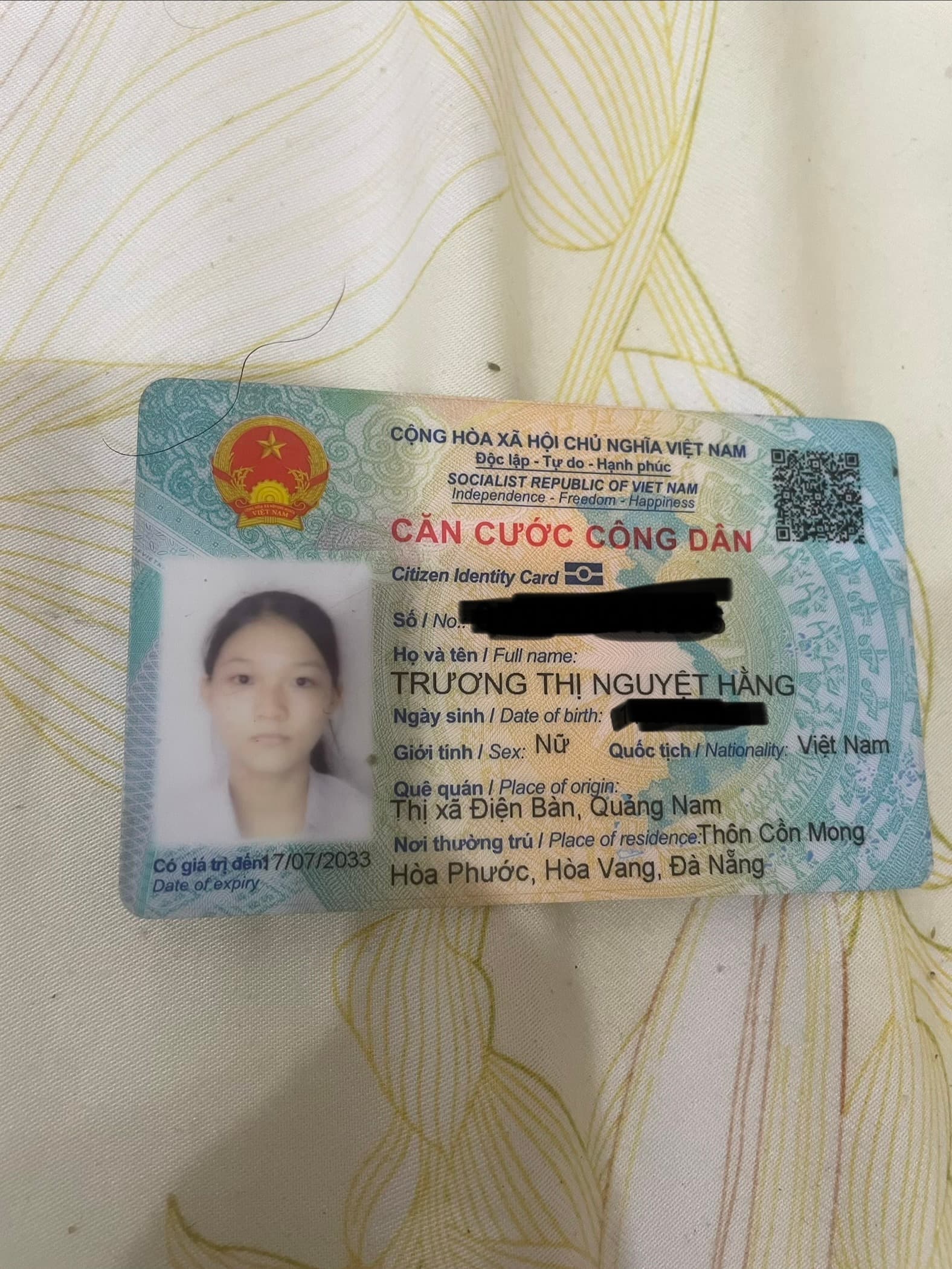 Tìm chủ của cccd này sáng nay vừa nhặt được tại đèo sơn trà 