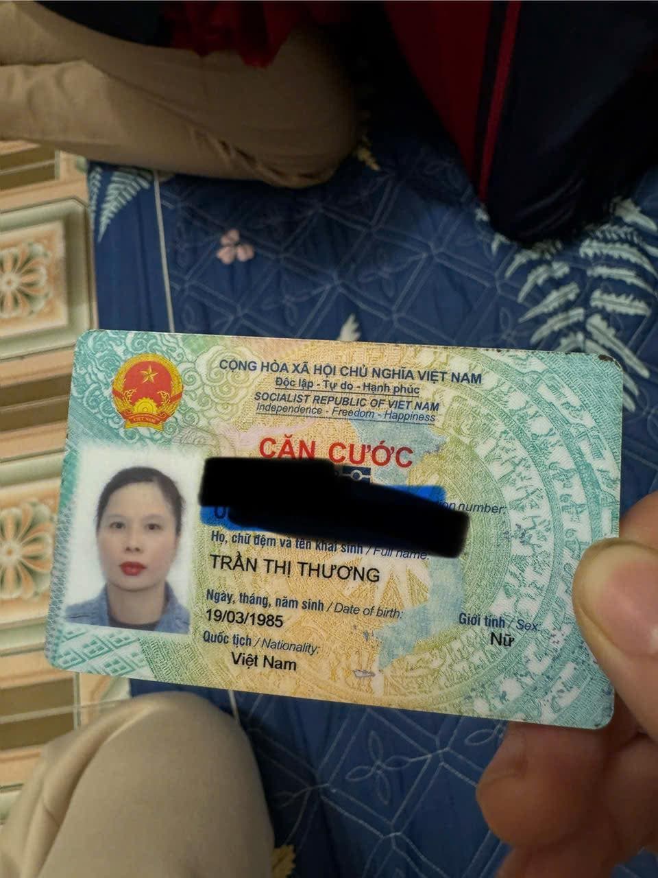 Nhặt được giấy tờ Trần Thị Thương