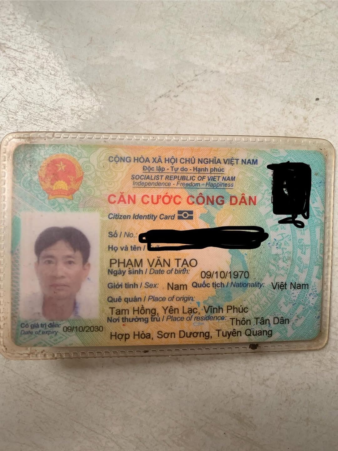 Nhặt được giấy tờ Phạm Văn Tao