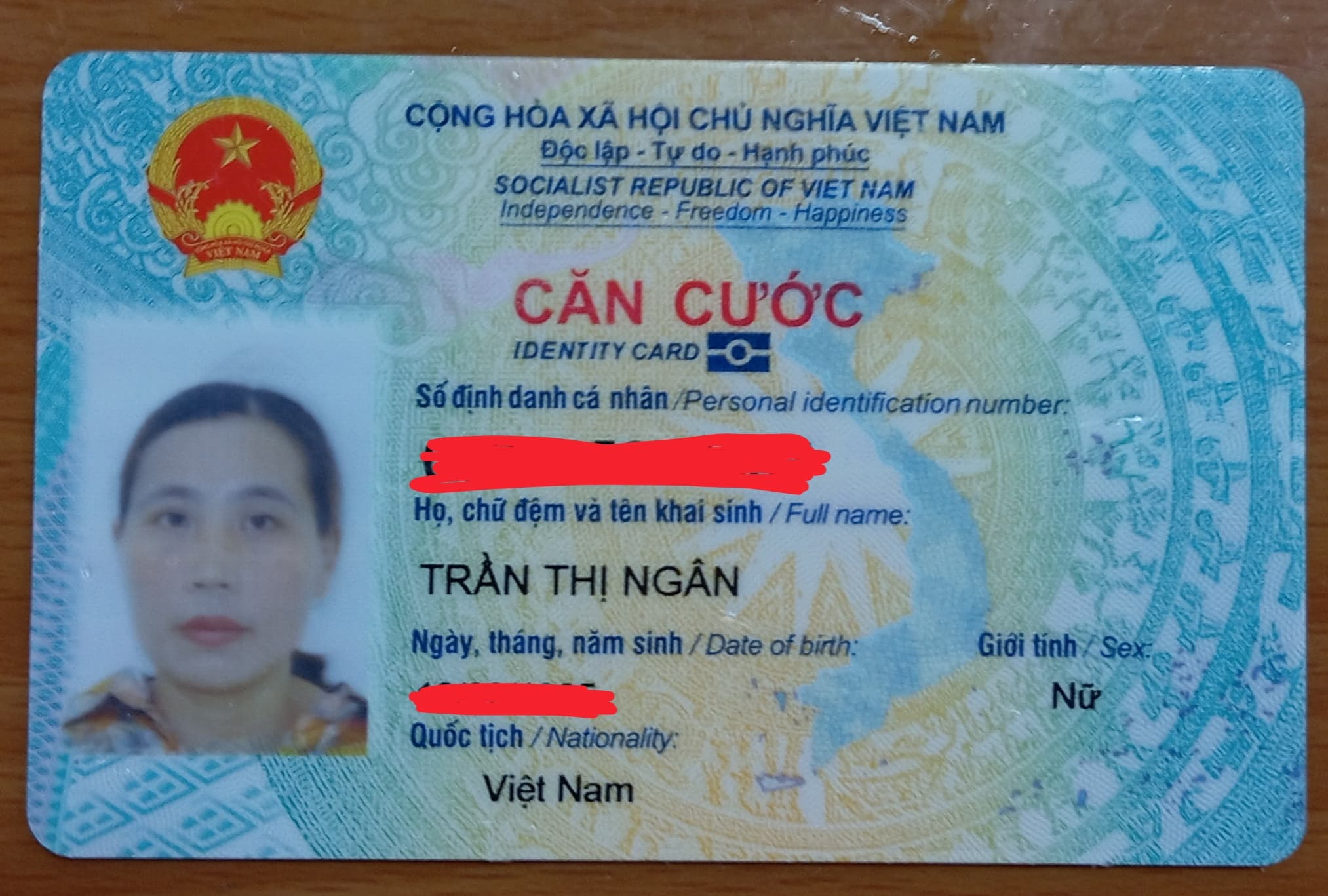 Nhặt được cccd