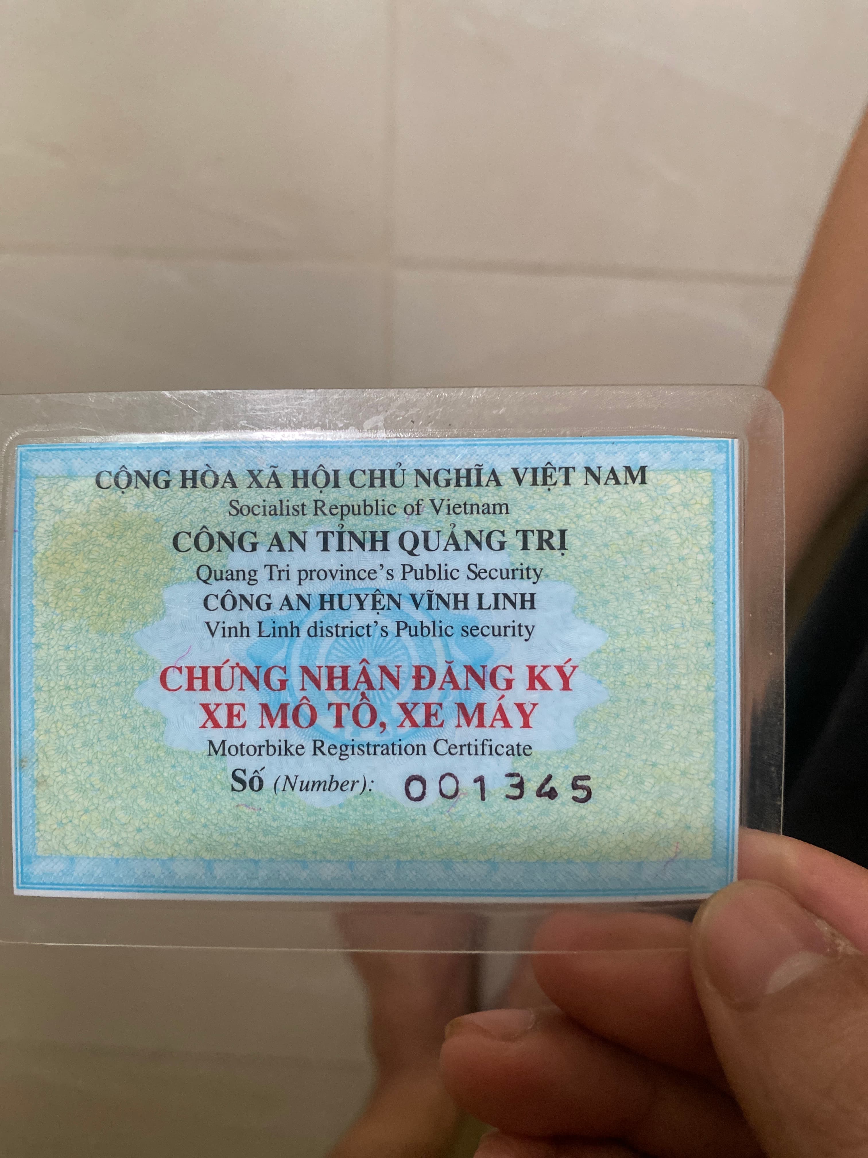 Nhặt được cavet xe trên đường Hoàng Diệu 2, Thủ Đức