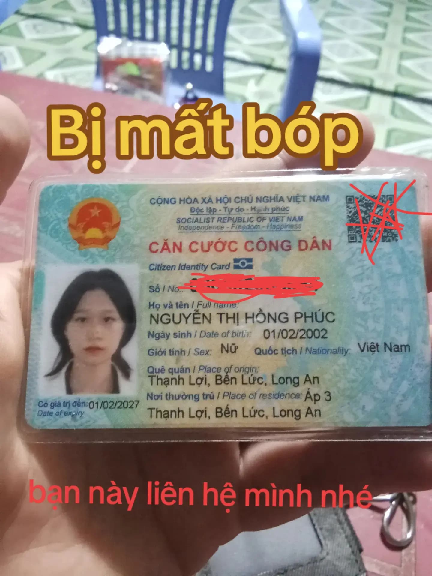 Nhặt được ví bạn nguyễn thị hồng phúc 
