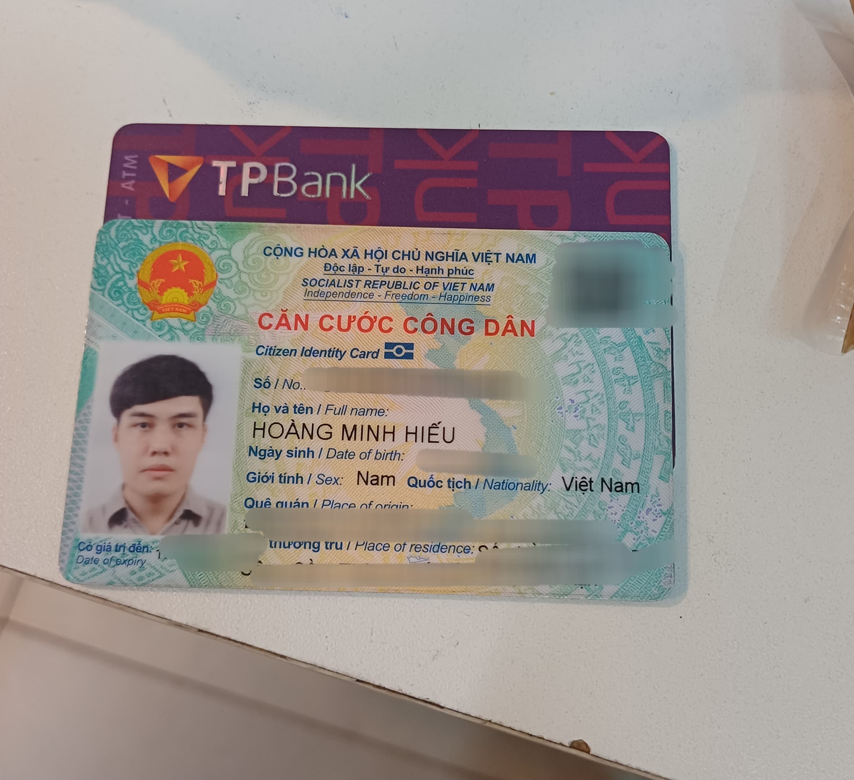 Em có nhặt được CCCD và 1 thẻ ngân hàng TP Bank ở Phạm Văn Chiêu, Gò Vấp, TP HCM