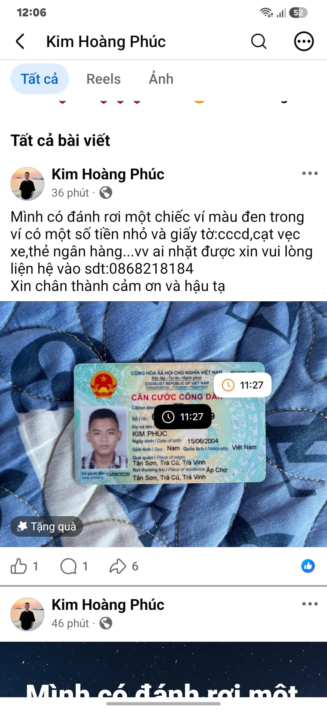 Bị mất giấy tờ 