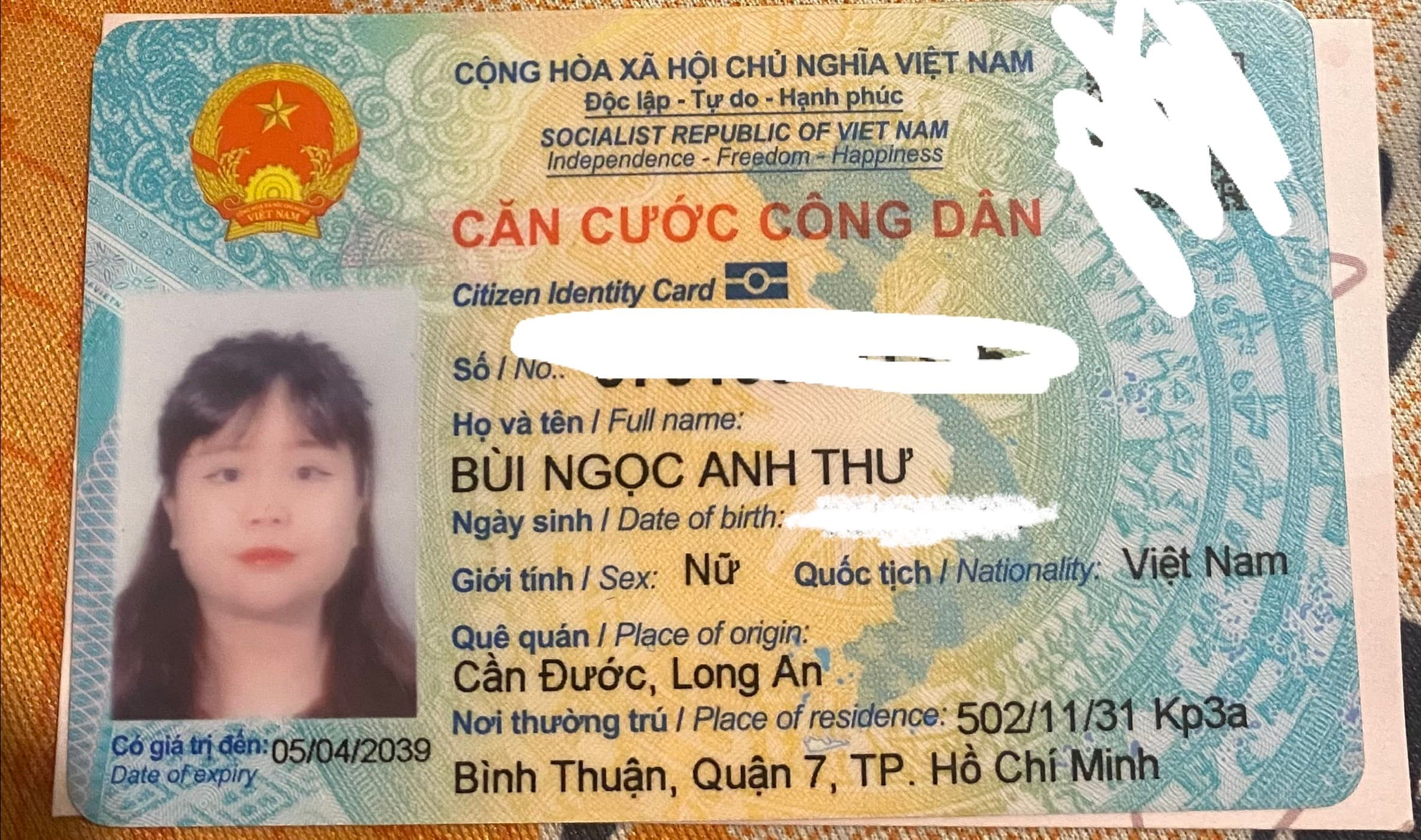 Mình nhặt đuọc CCCD chủ thẻ ở Quận 7