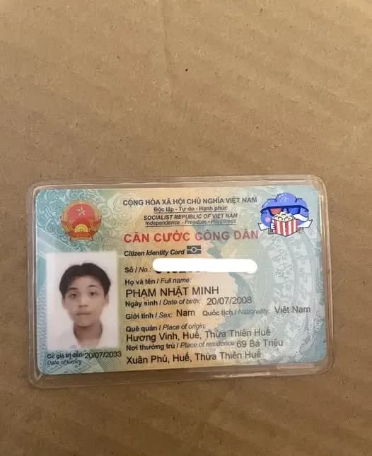 Nhặt được thẻ CCCD ở đường Triệu Quang Phục, Hà Nội
