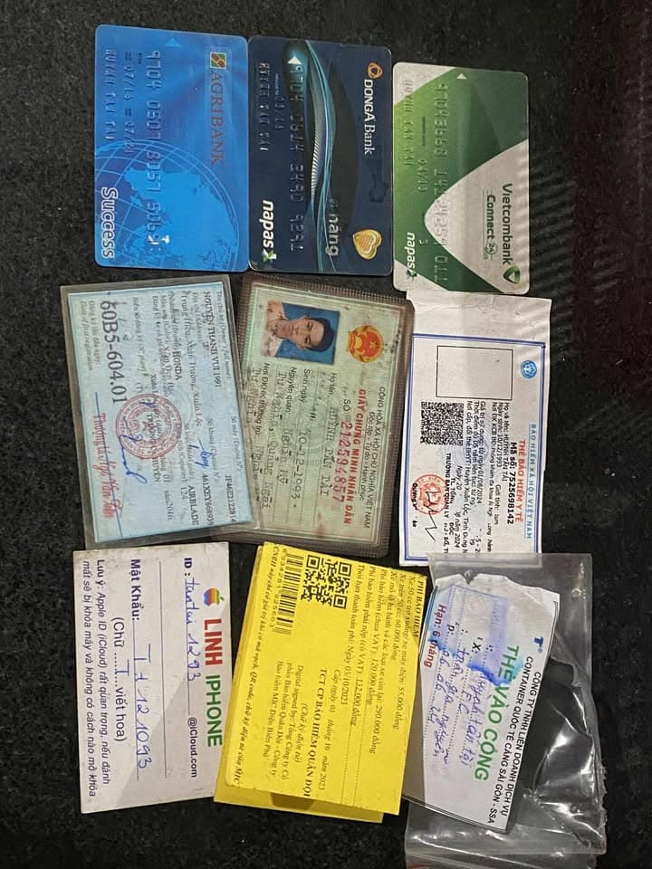 Nhặt được giấy tờ có tên Huỳnh Tấn Tài