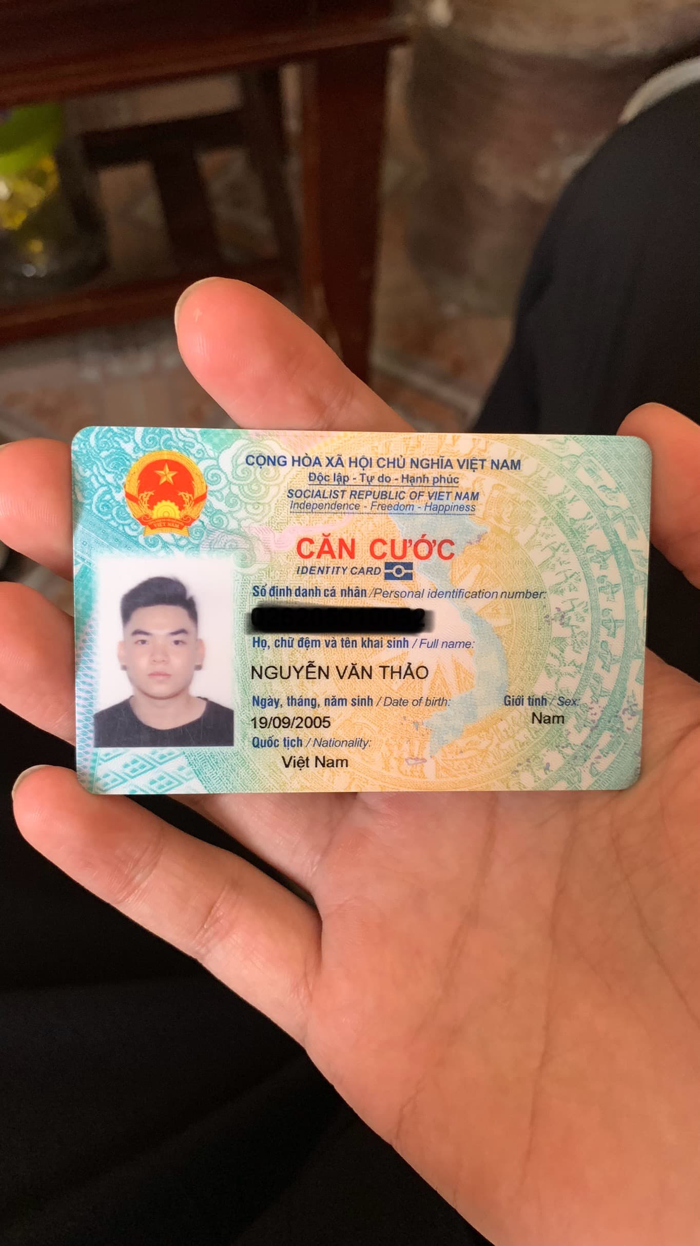 Nhặt được căn cước công dân Ae 19