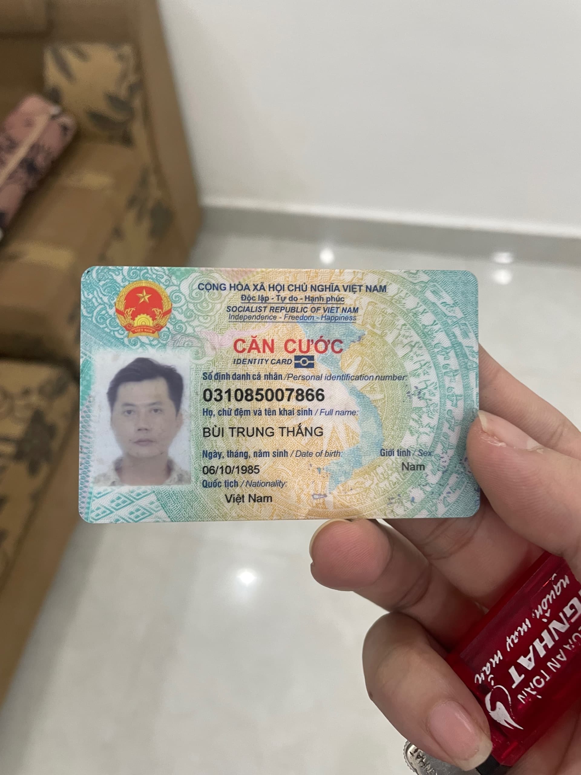 Nhặt đc giấy tờ Bùi Trung Thắng tại hải phòng