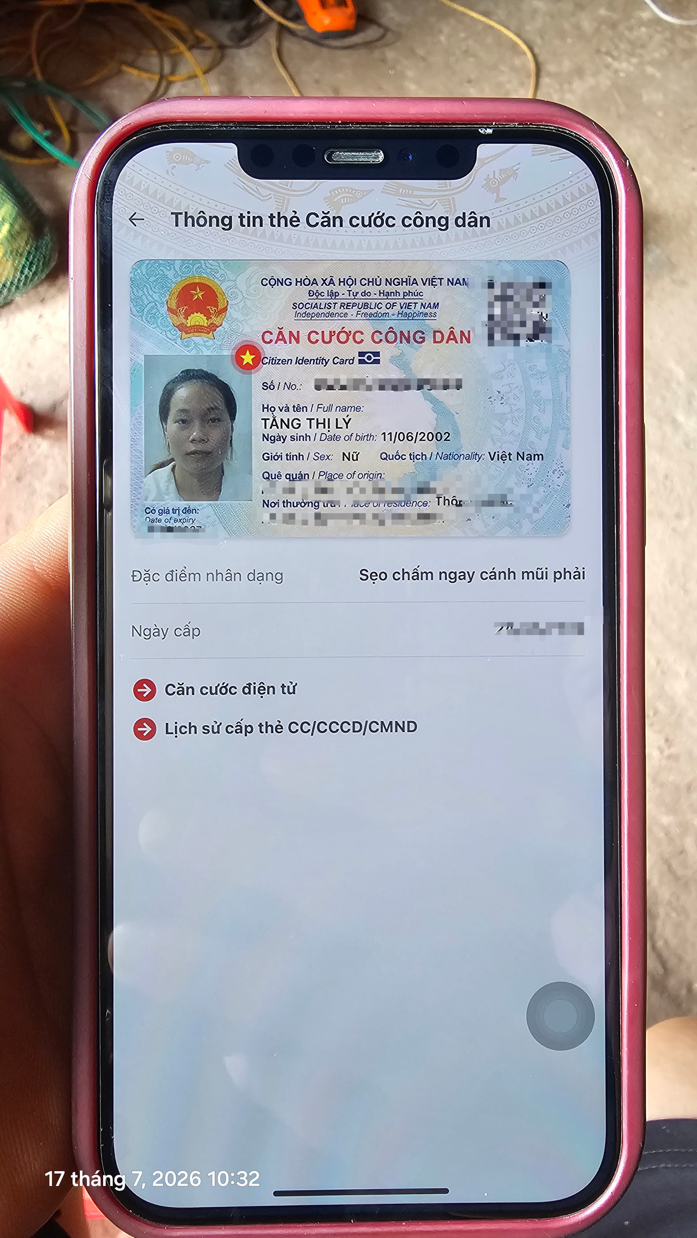 Rơi ví, giấy tờ tùy thân Tằng Thị Lý 2002 rơi đoạn xã Hải Lạng trên đường về xã Hà Lâu cũ