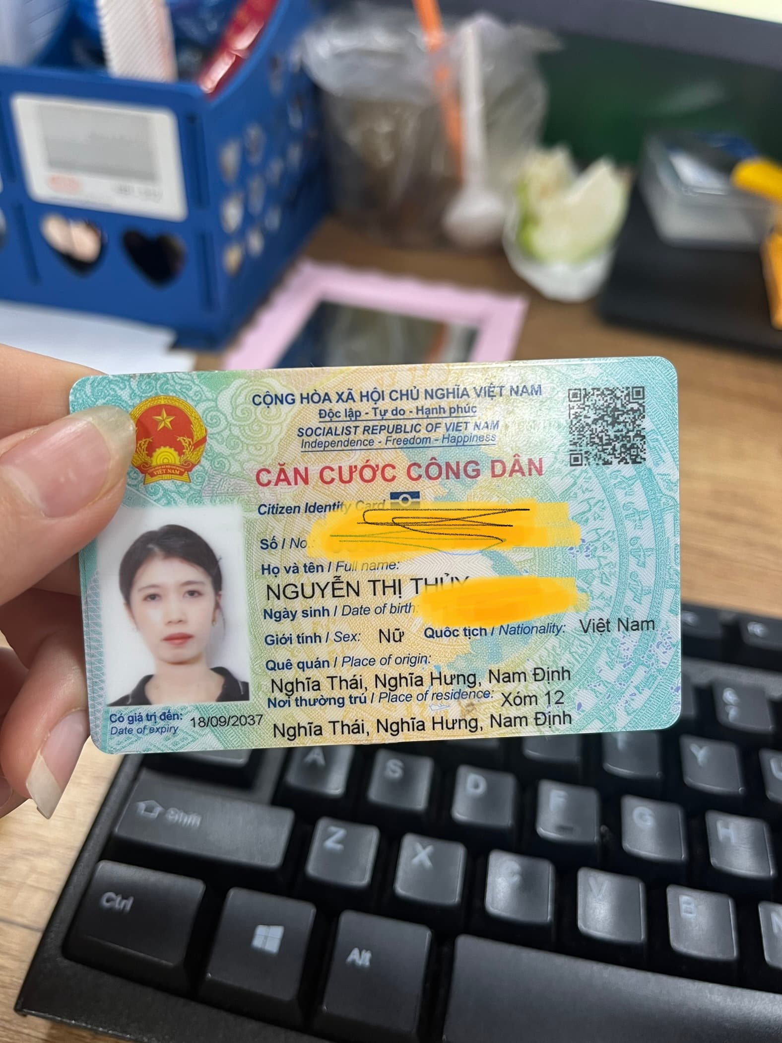 Tìm căn cước NGUYỄN THỊ THUỶ  rơi ở Phương Canh-Tây Mỗ