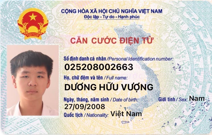 Rơi giấy tờ tuỳ thân Dương Hữu Vượng 27/09/2008 rơi ở Việt Trì