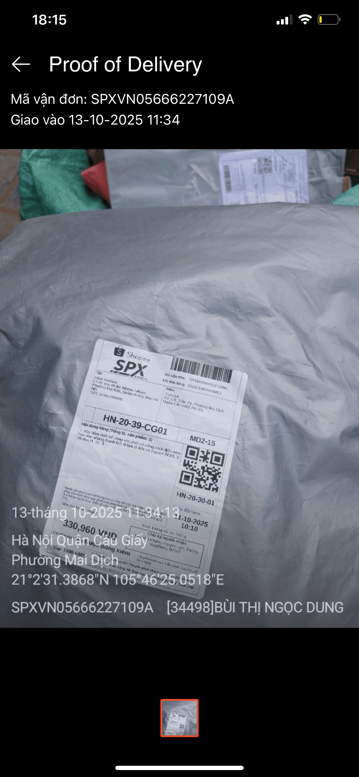 Tìm đồ đơn hàng shoppe bị rơi