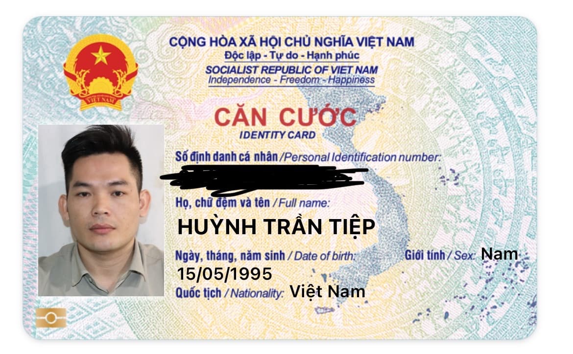 Rơi ví/ giấy tờ tùy thân Huỳnh Trần Tiệp  1995 rơi ở Bình Thọ, Thủ Đức