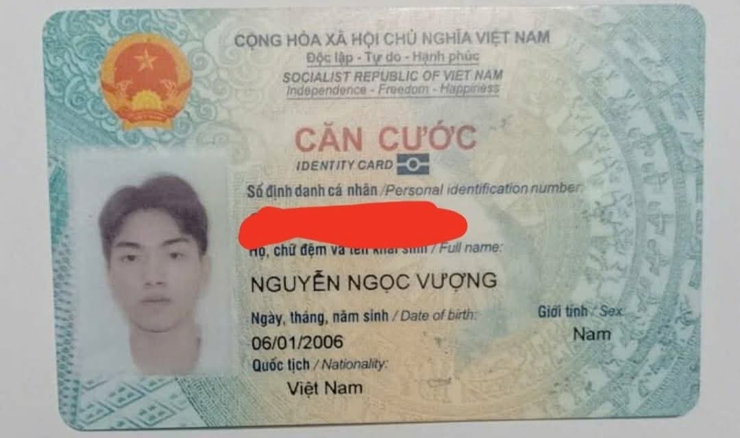 Rơi giấy tờ tùy thân Nguyễn Ngọc Vượng 2006 rơi ở Hà Nội