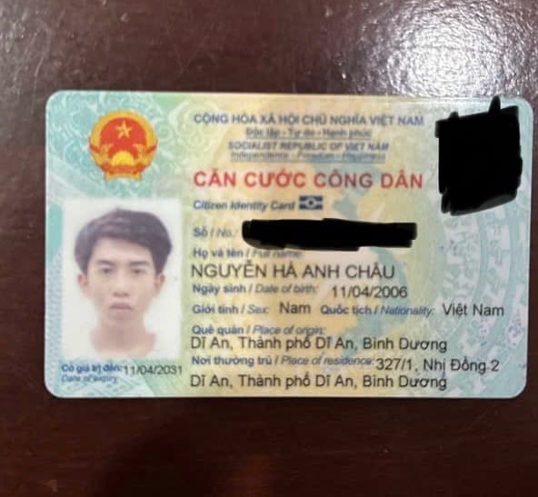 Rơi ví/ giấy tờ tùy thân Nguyễn Hà Anh Châu 2006 rơi ở đoạn đường Phạm Văn Đồng