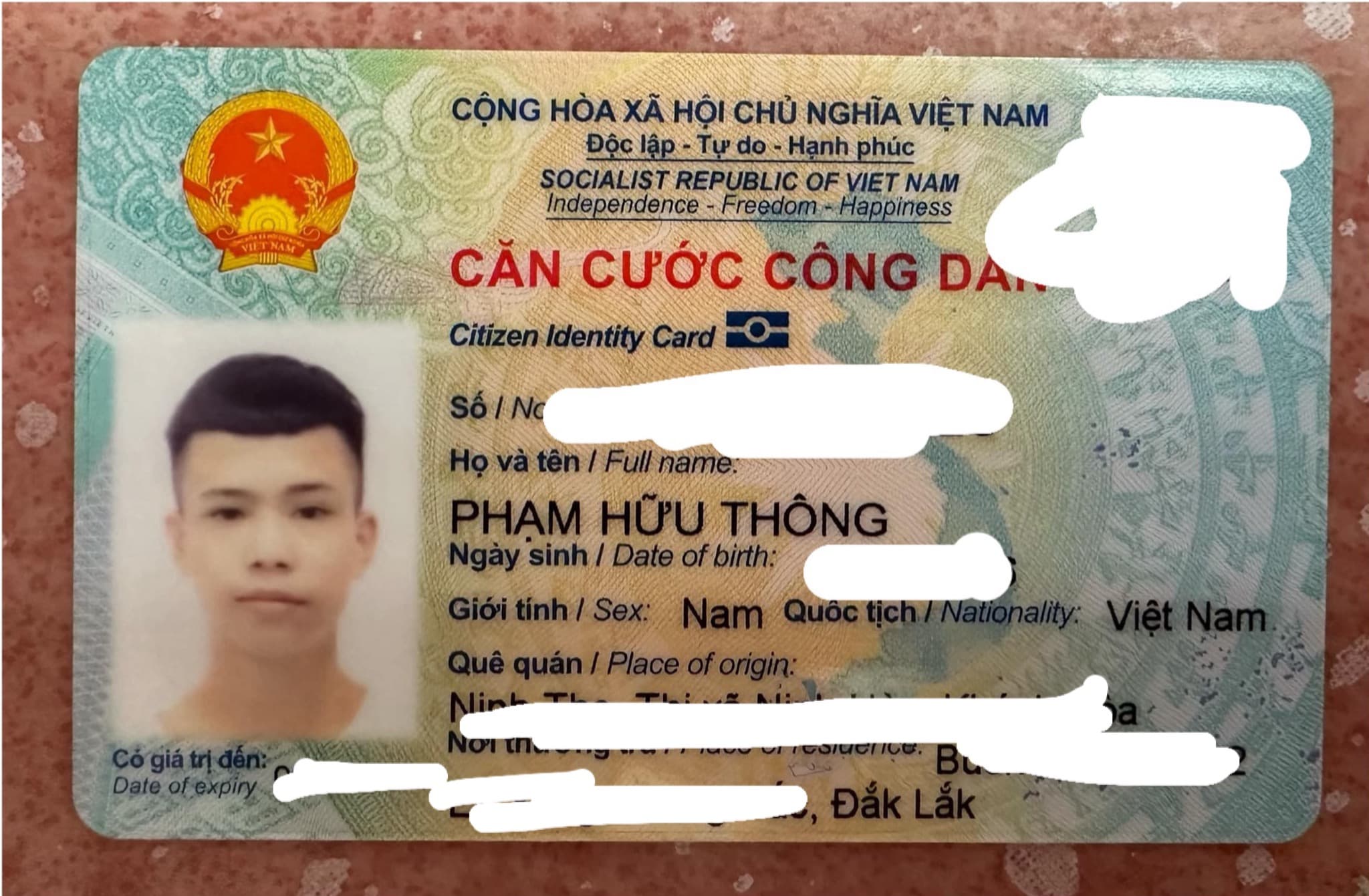 rơi giấy tờ Phạm Hữu Thông 2006 rơi ở tp Hồ Chí Minh