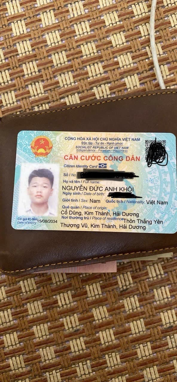 rơi cccd 