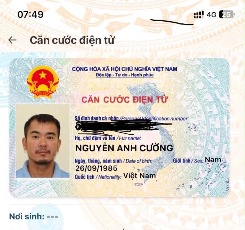 Toi bị roi ví bên trong có giấy tờ xe và căn cước mang tên Nguyễn anh cường 