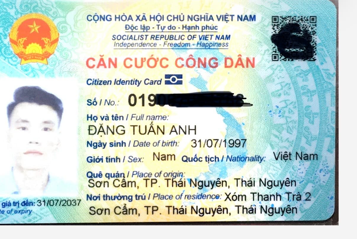 Rơi ví/giấy tờ tuỳ thân Đặng Tuấn Anh 1997 rơi ở Vân Nham, Lạng Sơn