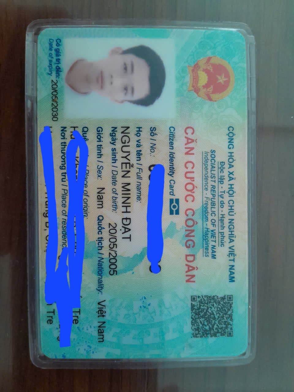 Rơi giấy tờ tùy thân Nguyễn Minh Đạt 2005