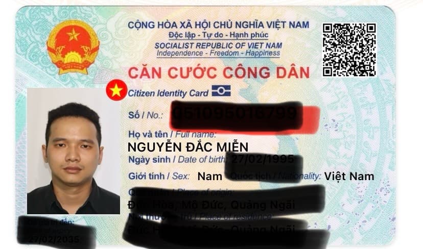 Rơi Ví / Giấy tờ tùy thân Nguyễn Đắc Miễn rơi ở khu vực Đường Mỹ Phước Tân Vạn Bình Dương Cũ