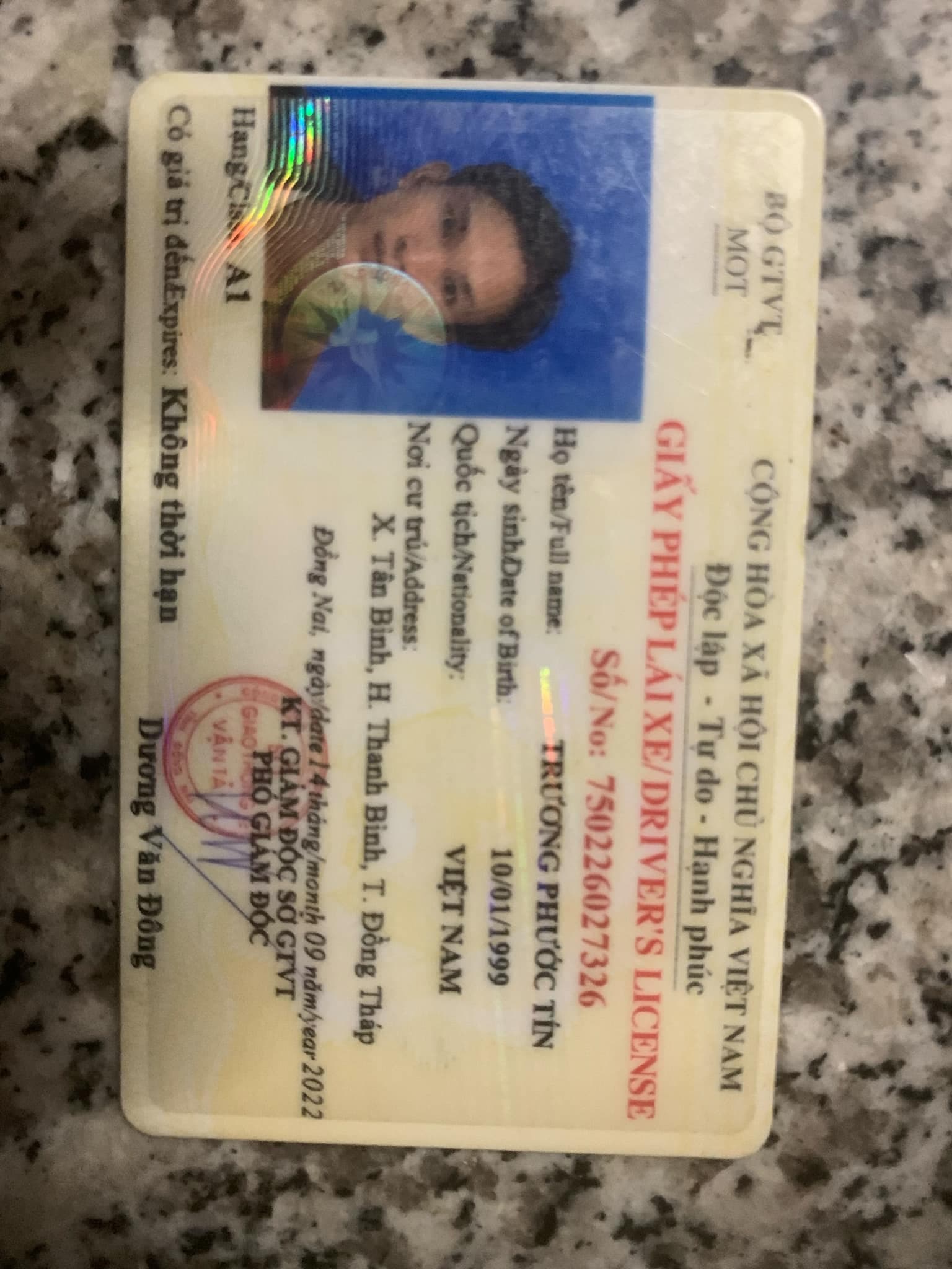 Trương phước tín 10/01/1999 