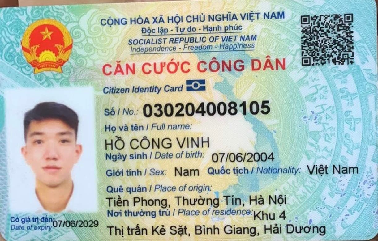 rơi ví/giấy tờ tuỳ thân tên hồ công vinh rơi ở hà nội
