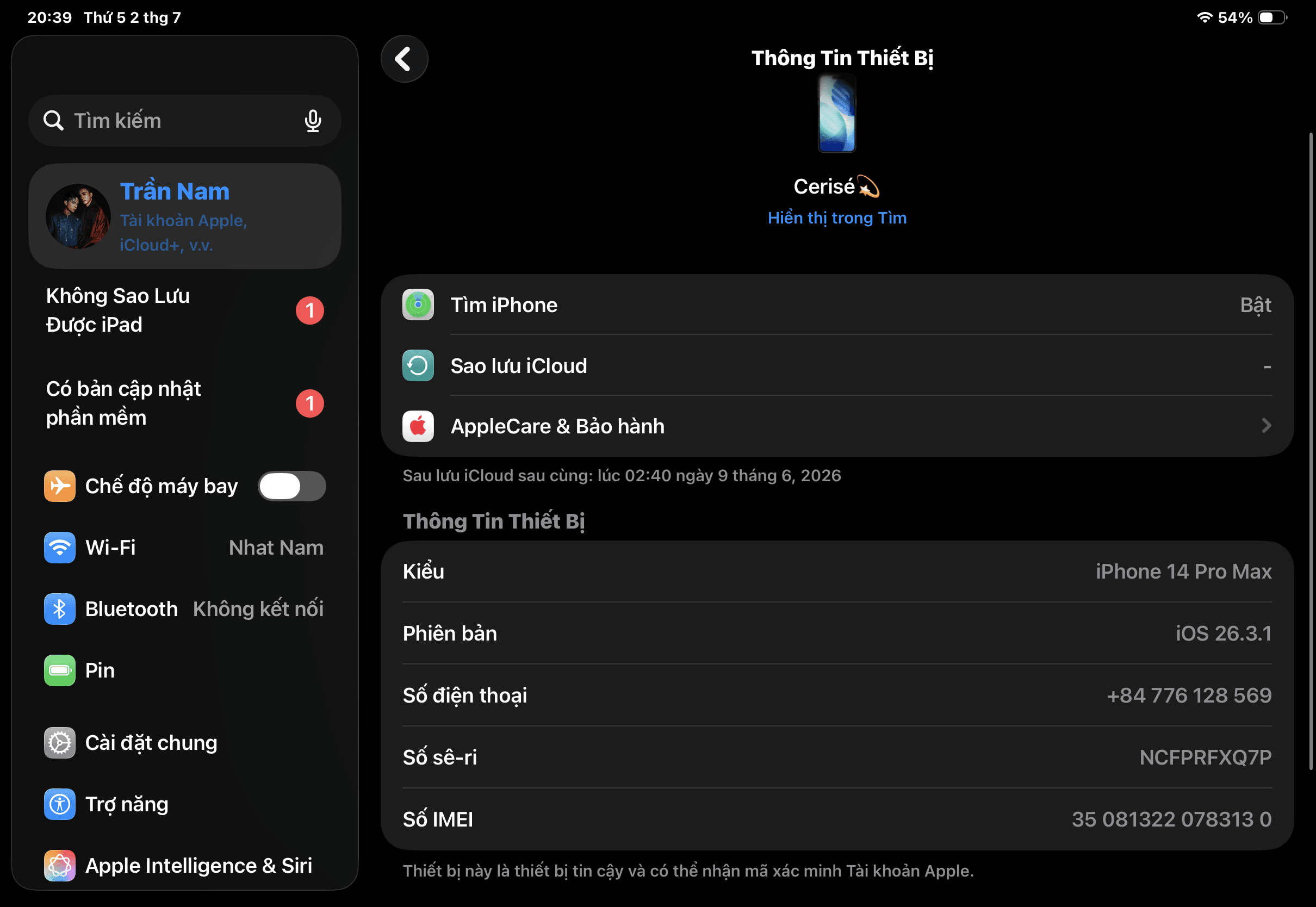Tìm điện thoại Iphone 14 Promax 