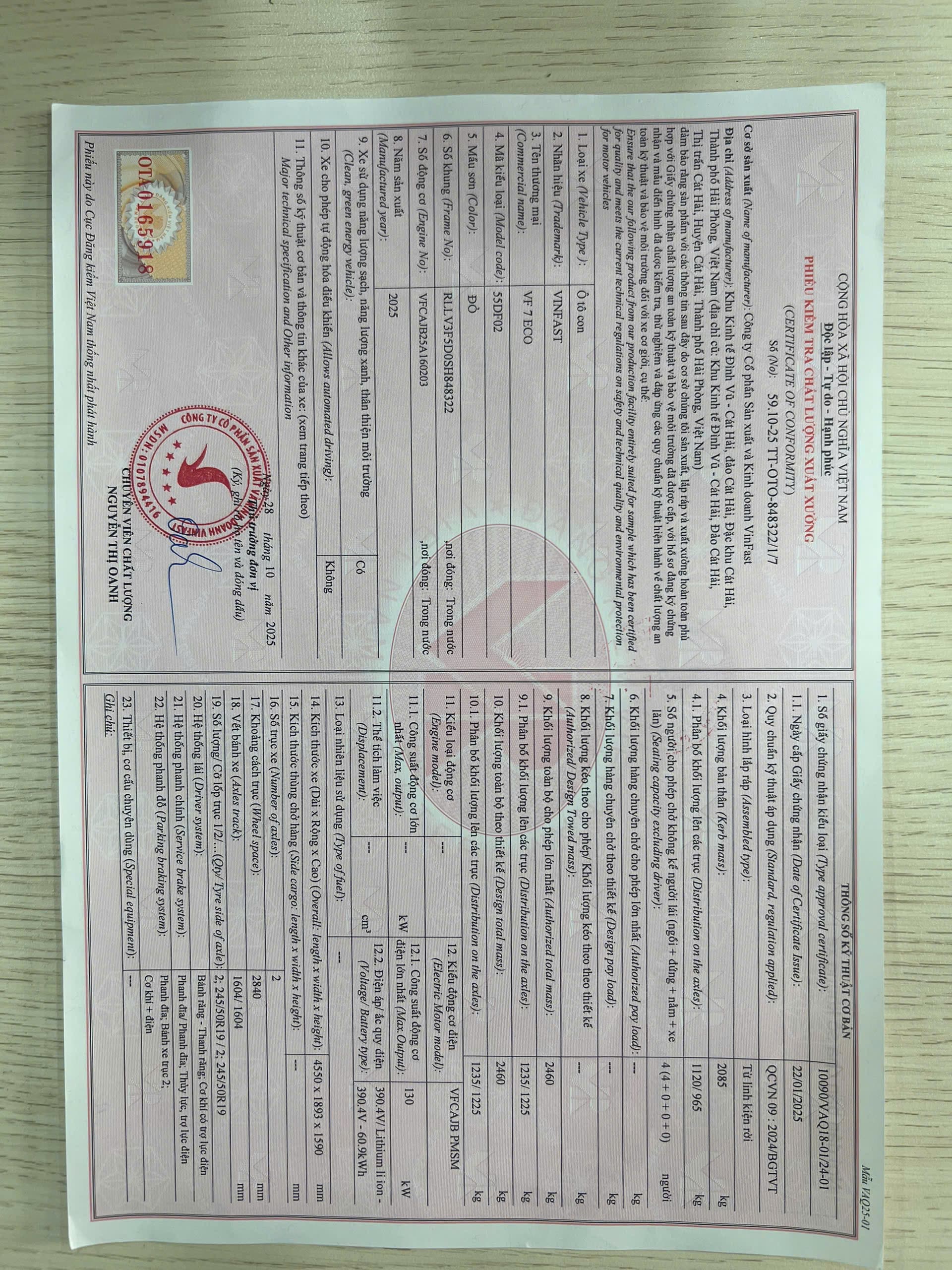 Mất giấy tờ xe ô tô