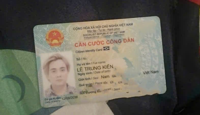 Rơi CCCD lê trung kiên 12/08/1996 rơi ở khu vực hà nội