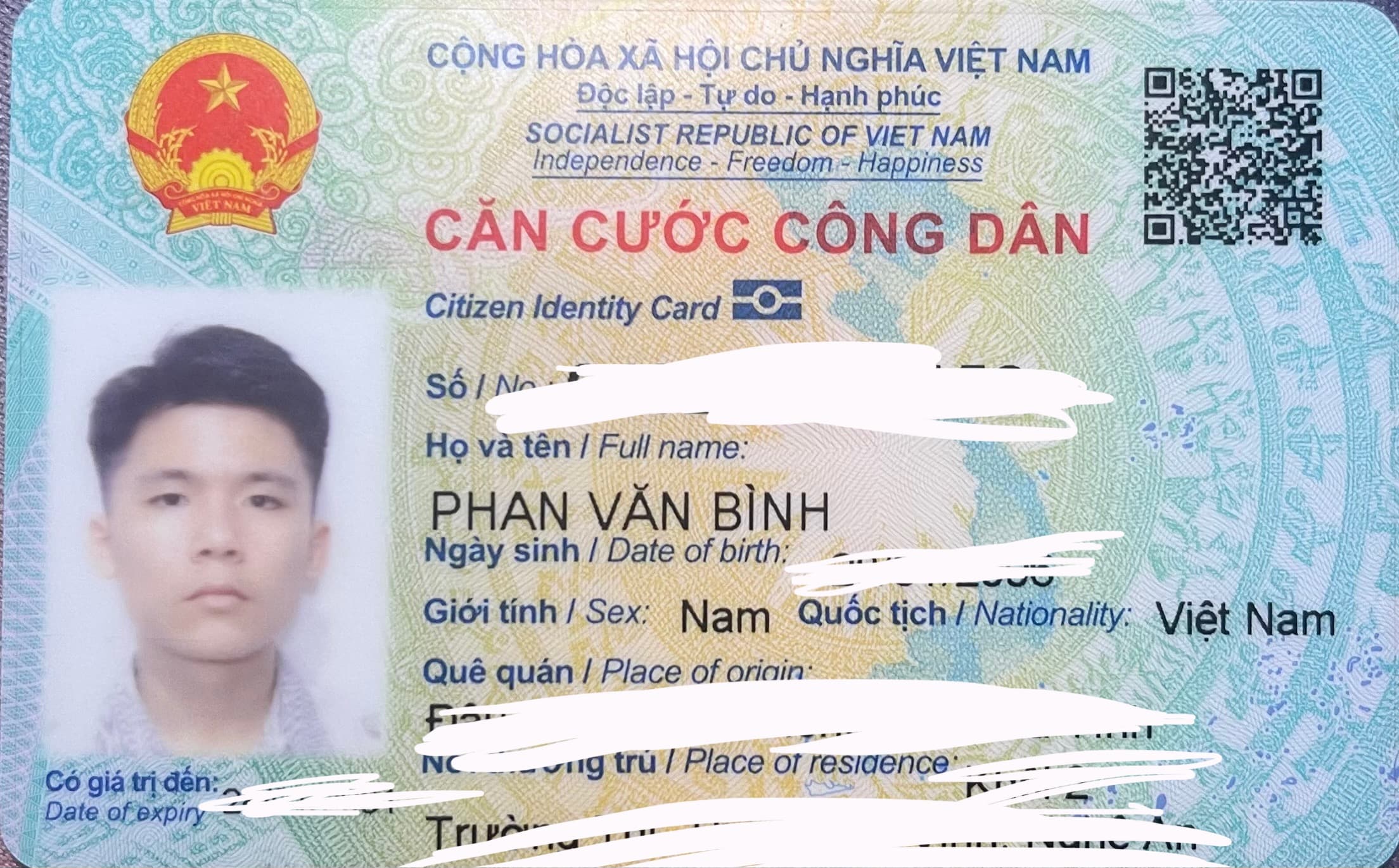 Rơi ví Phan Văn Bình ở HBT-Hoàng Mai, Hà Nội
