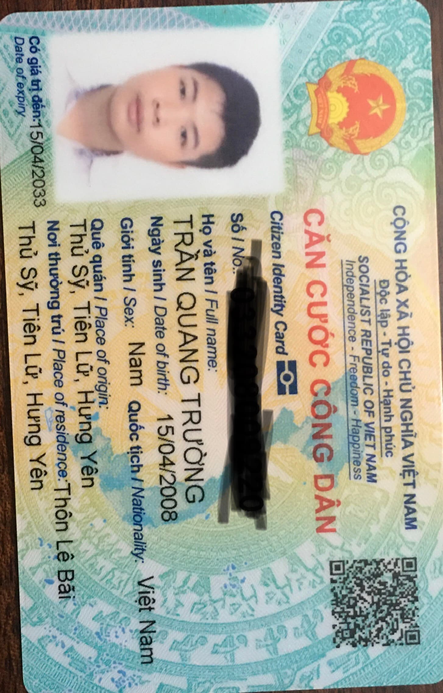 Em có làm rơi cccd trong chuyến đi từ Hưng Yên lên Phú Thọ mong mng tìm giúp e vs ạ