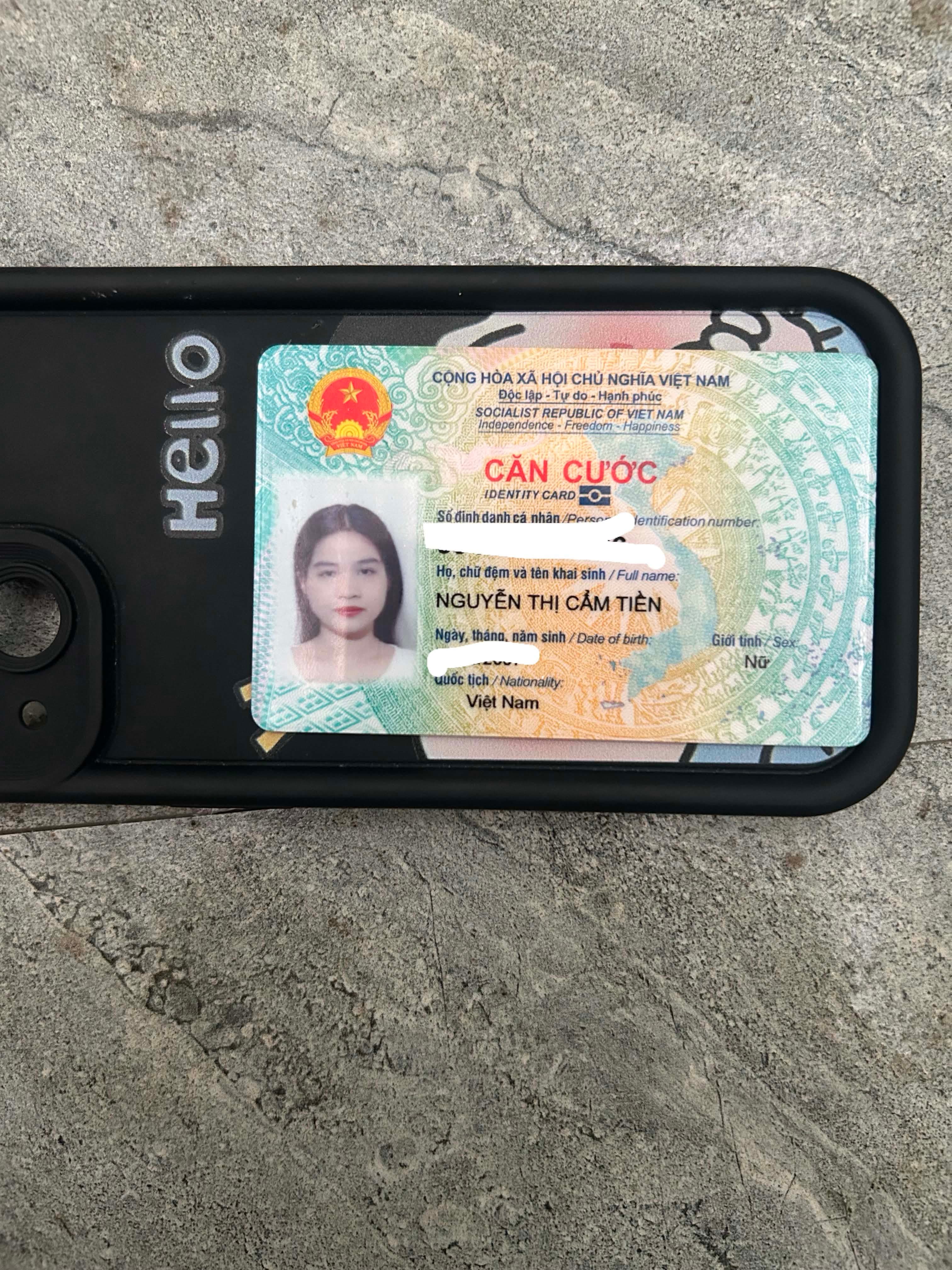 tìm ví căn cước công dân