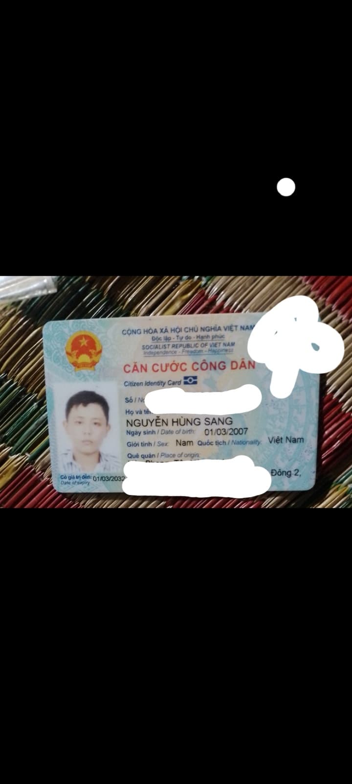 Tôi mất ví cccd nguyễn hùng sang 2007 rơi ở thủ đức tphcm