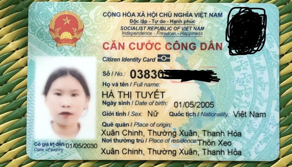 Tìm ví giấy tờ tùy thân hà thị tuyết 2005 rơi ở Bắc ninh 