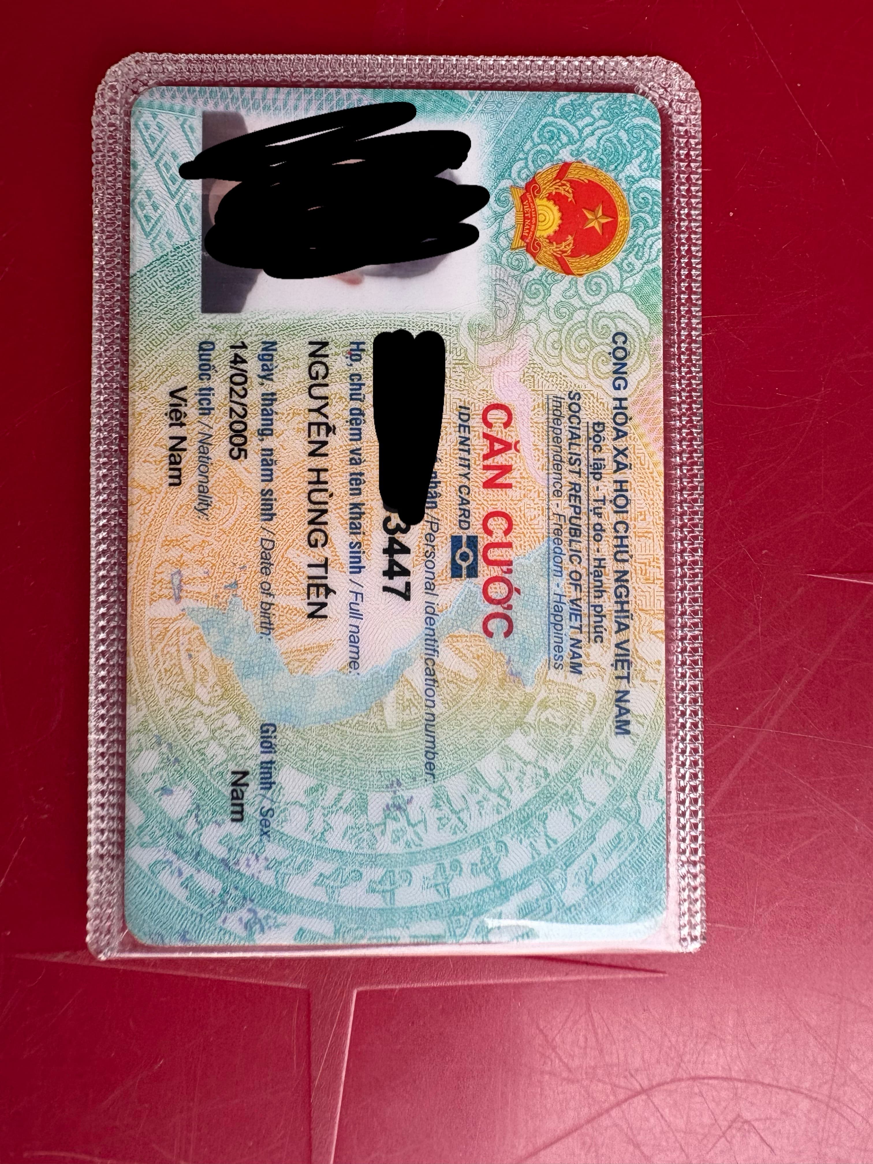 rơi ví giấy toè tuỳ thân Nguyễn hùng tiến 2005 rơi ở 52