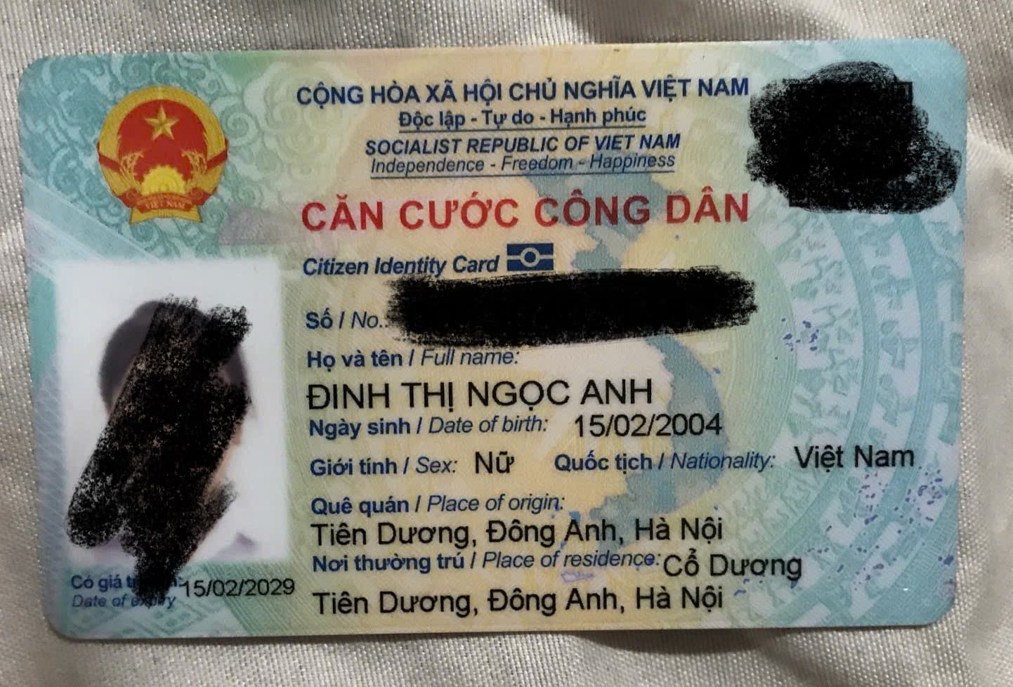 Mất điện thoại + cccd