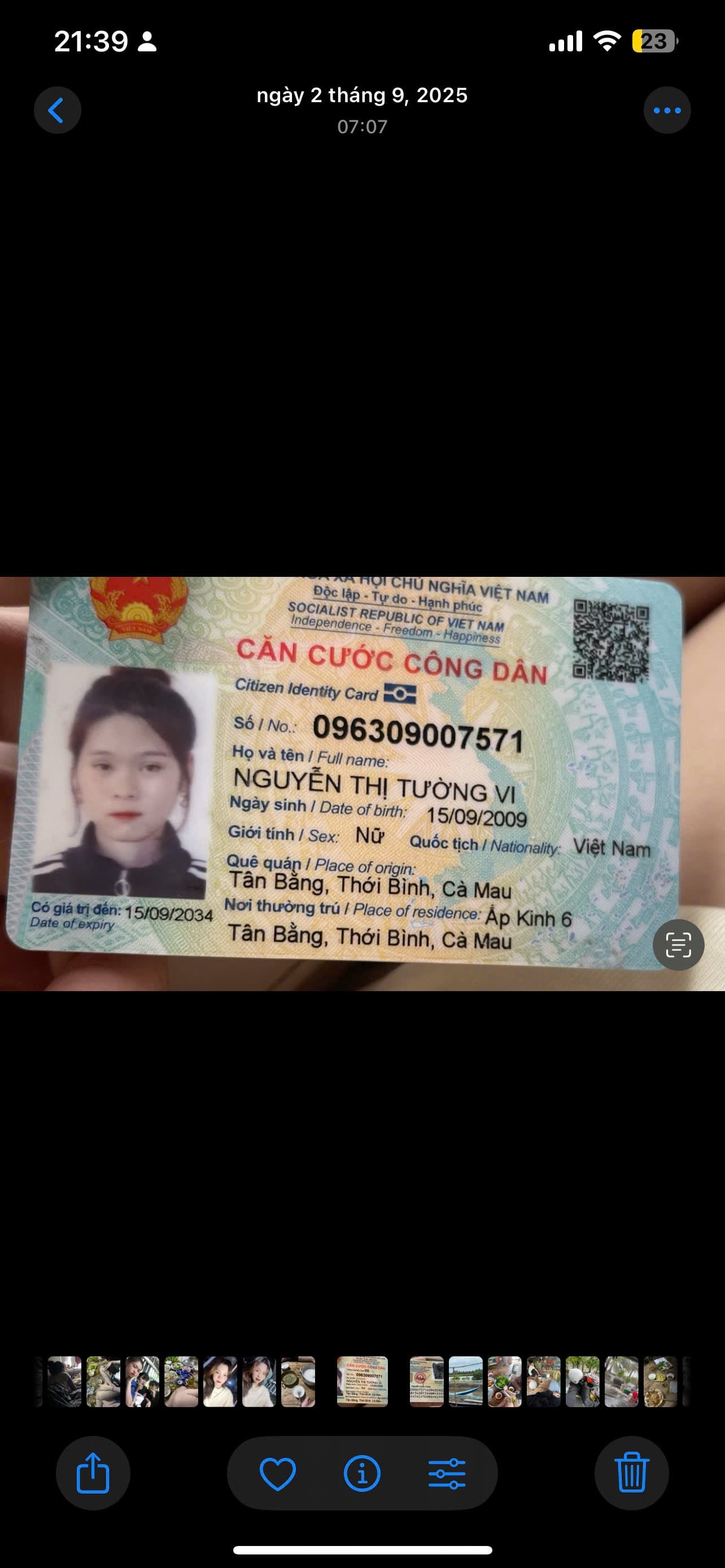 rơi ví , giấy tờ tuỳ thân ( Nguyễn Thị Tường Vi 2009 rơi ở khu công nghiệp tân đức ,