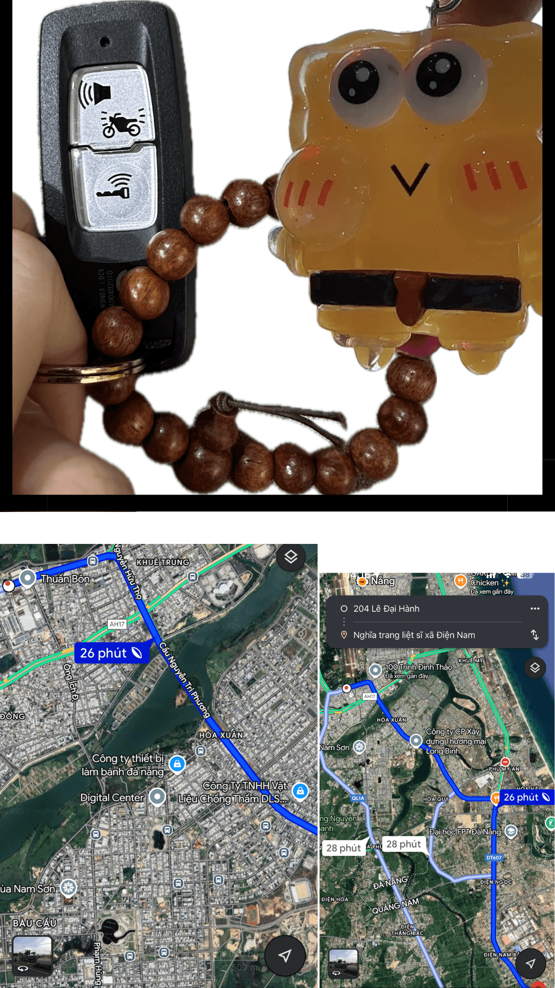 Tìm chìa khoá thông minh (smartkey) xe SH Mode rơi ở Đà Nẵng