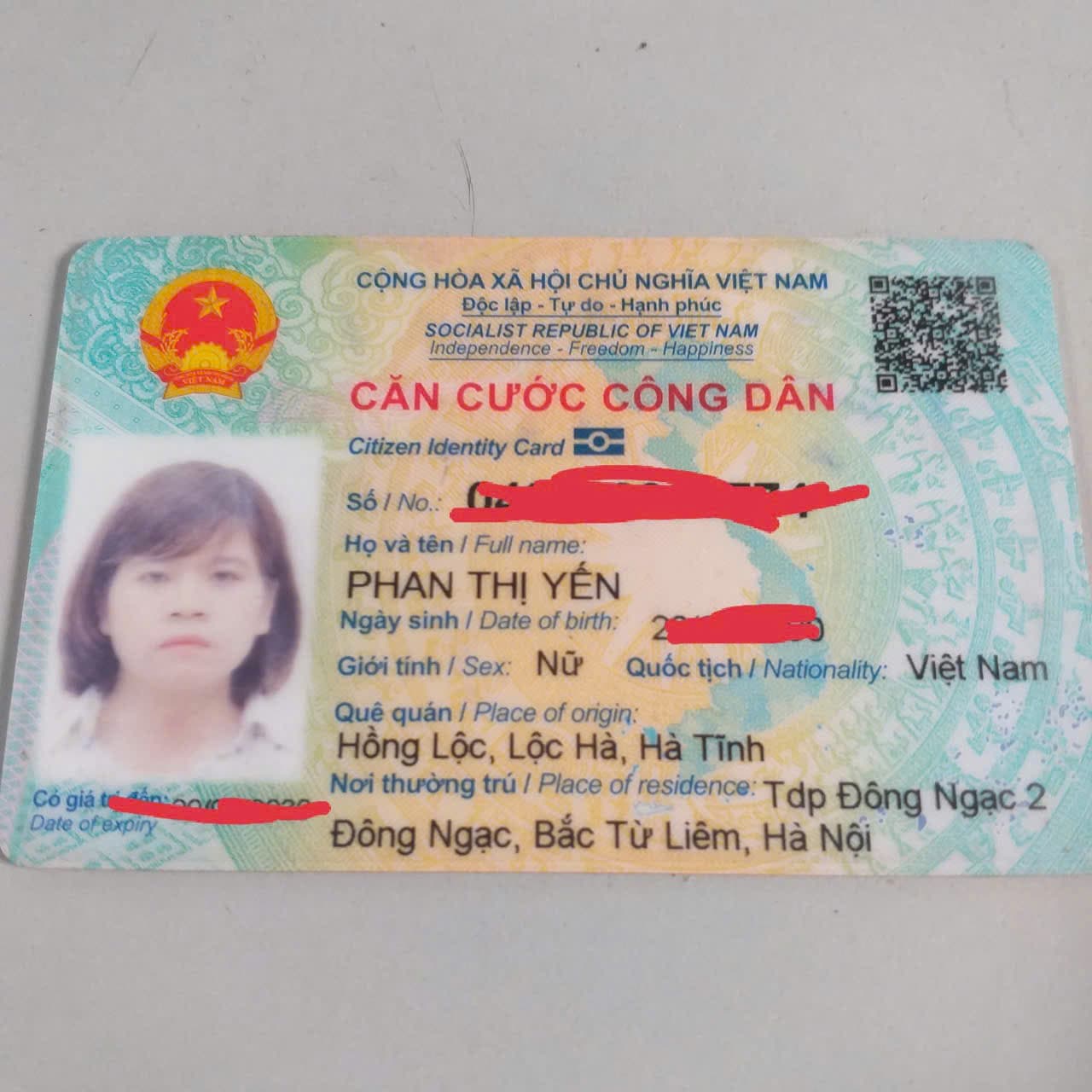 Rơi giấy tờ tuỳ thân 