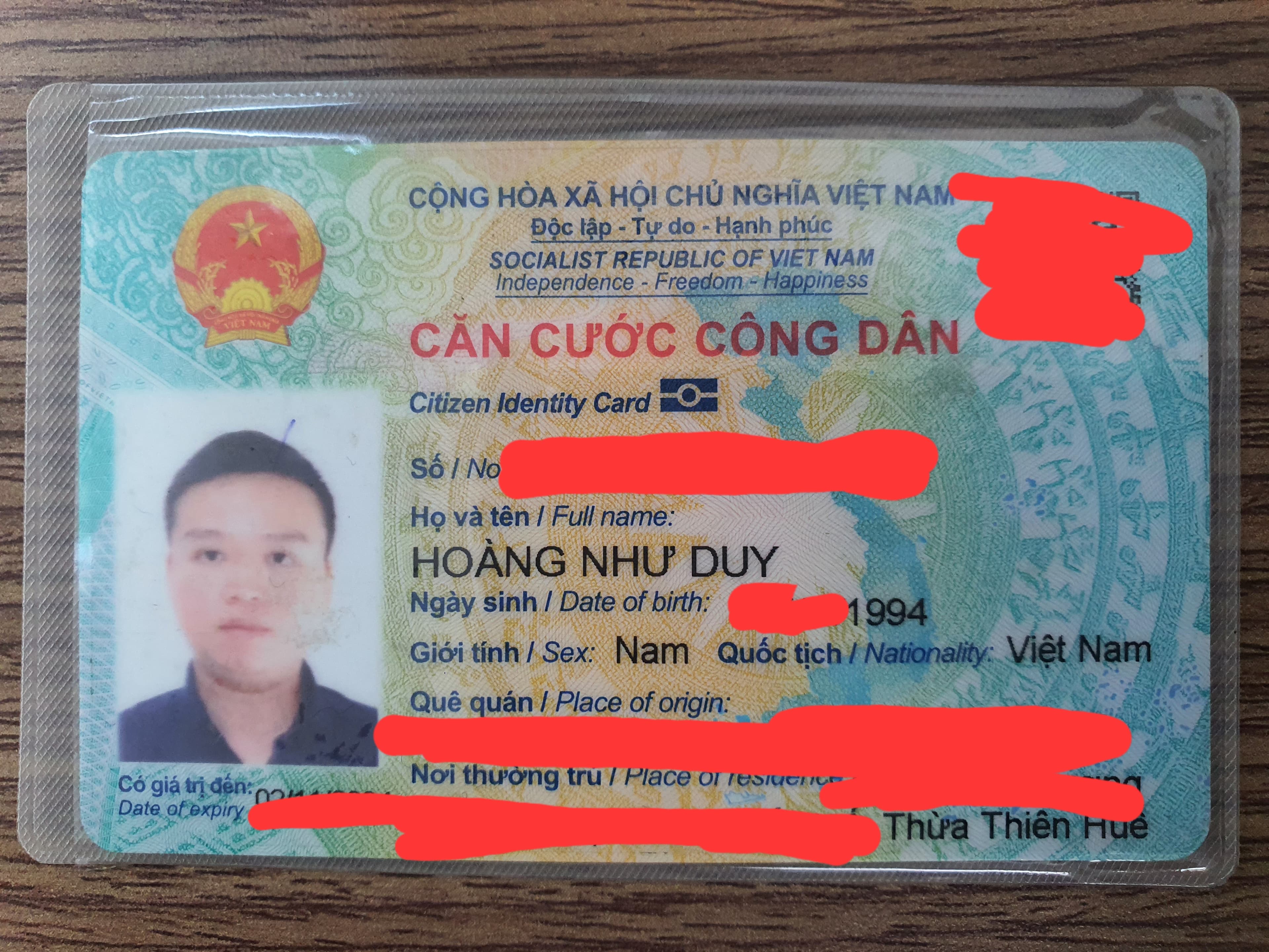 Rơi ví Hoàng Như Duy 1994 rơi ở Phạm Văn Hai, HCM