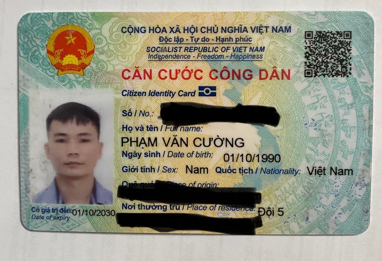 Tìm ví + giấy tờ PHẠM VĂN CƯỜNG 1990 ở Hà Nội