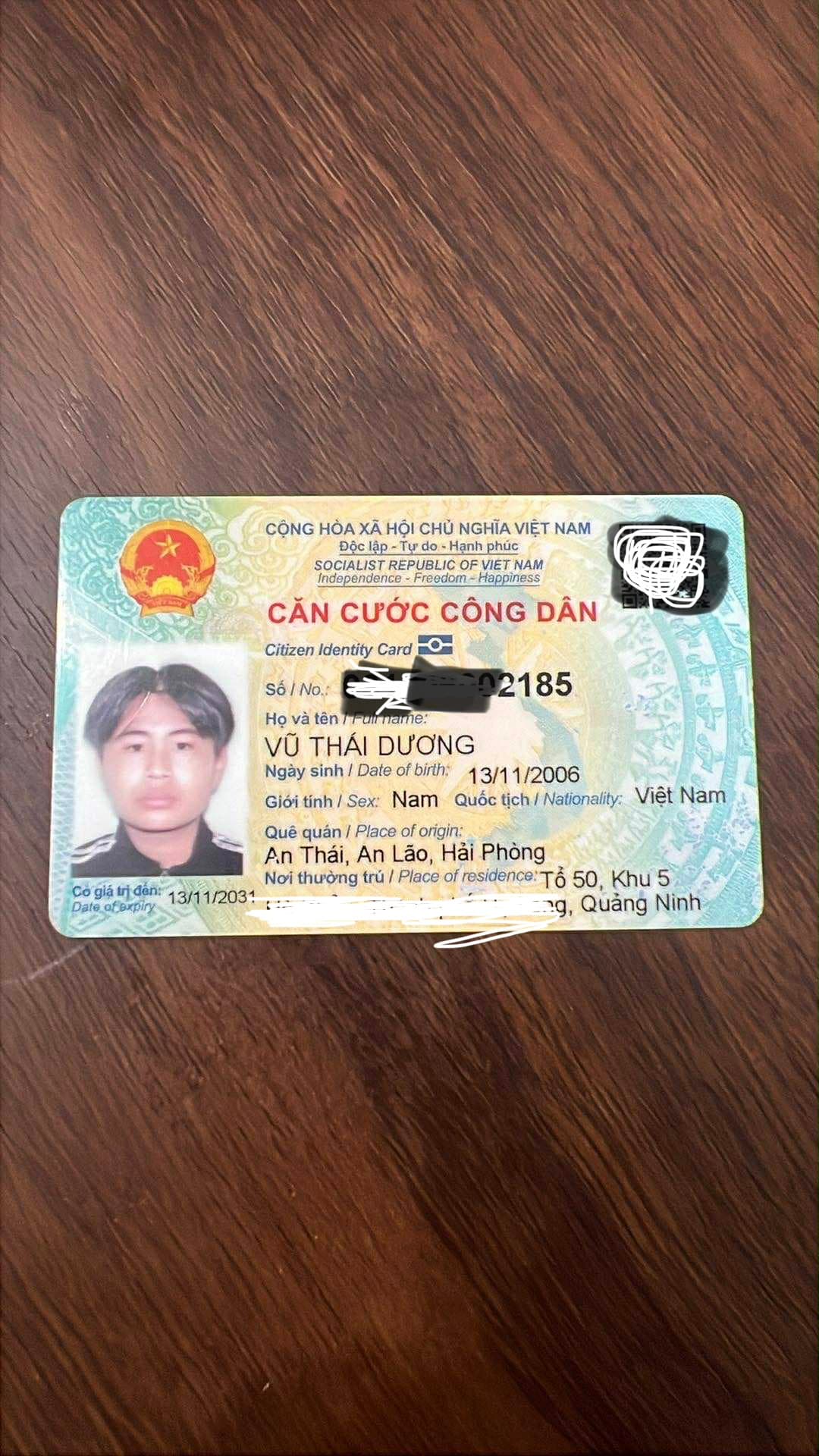 tìm lại ví bên trong chứ cccd và một số giấy tờ