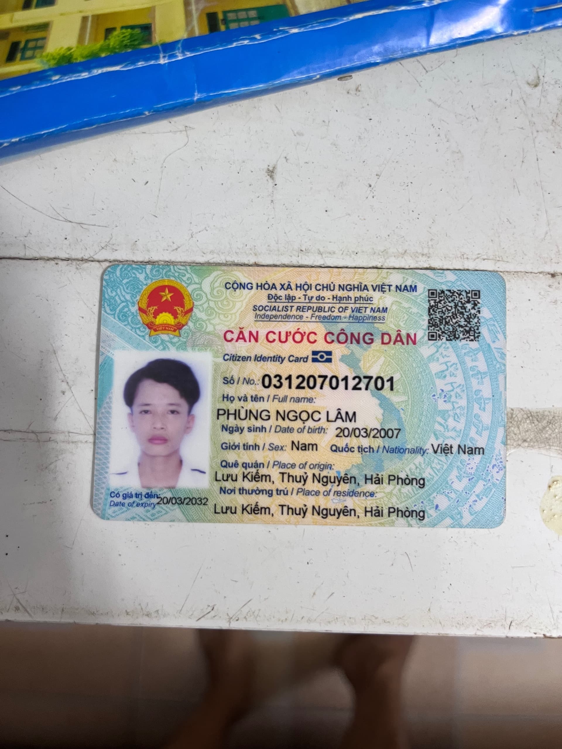 E bị rơi cccd kv từ cầu kiền sang chỗ kcn an dương và ở phường thiên hương hải Phòng ạ 