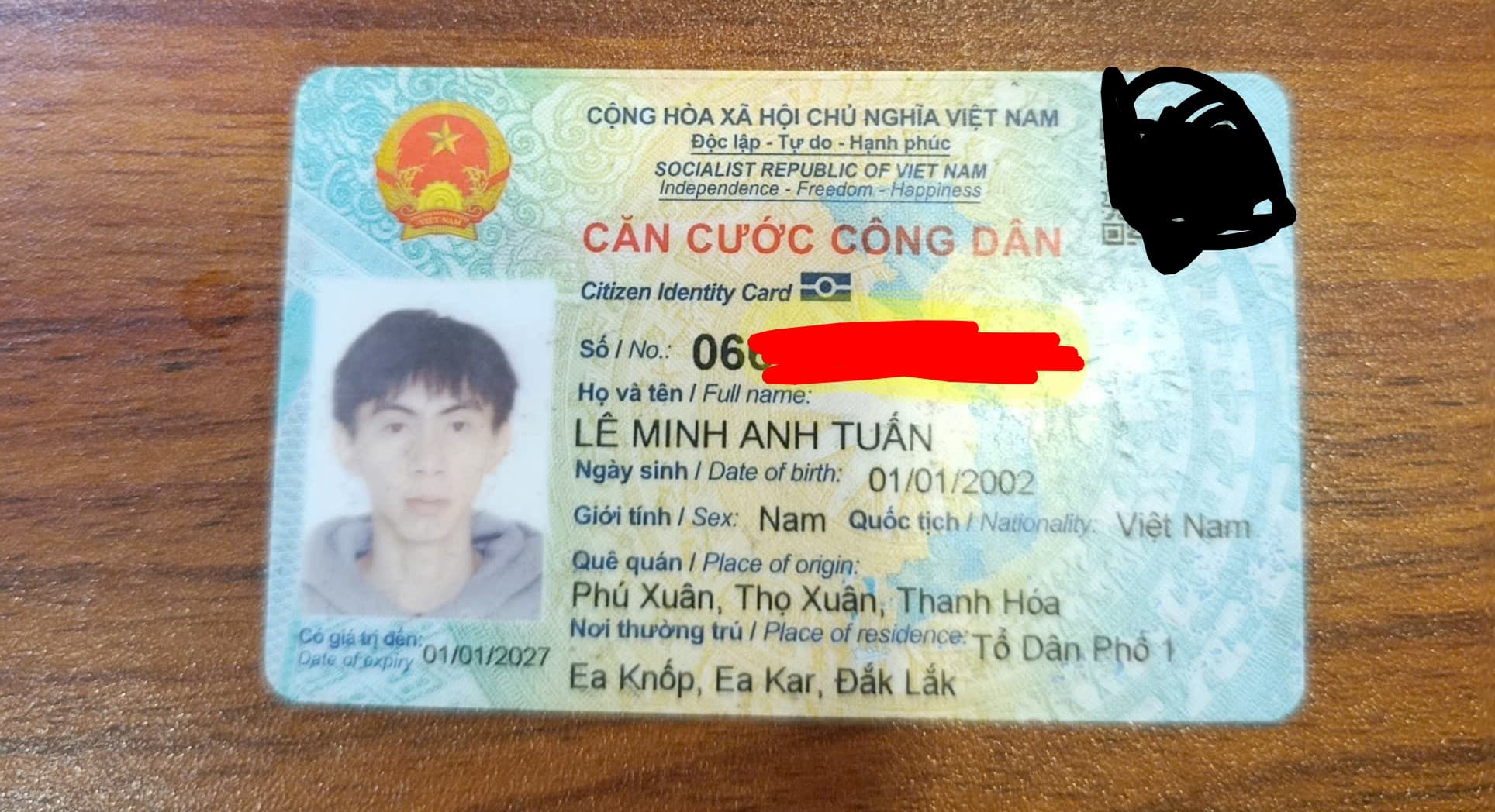 Mình có đánh rơi một cccd tên là Lê mình anh Tuấn 2002 rơi ở siêu thị Aeon mall bình tân